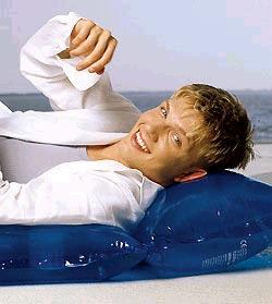 Nick laying on a blow-up bed! *Quick Fact* Nick loves to play video games and often plays basketball with fellow Backstreet Boy, Brian Littrell!