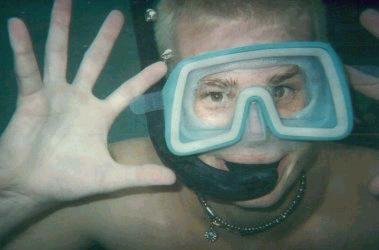 Tom snorkeling! *Quick Fact* Tom's first instrument was the trumpet...although that didn't last long!